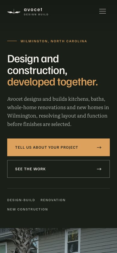 The new homepage on a phone
