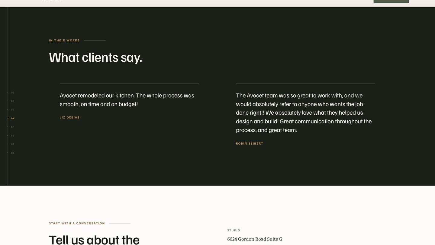 The reviews section of the new homepage